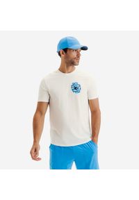 KUIKMA - Koszulka tenisowa męska Soft Kuikma. Kolor: biały. Materiał: elastan, lyocell, bawełna, materiał. Sport: tenis #1