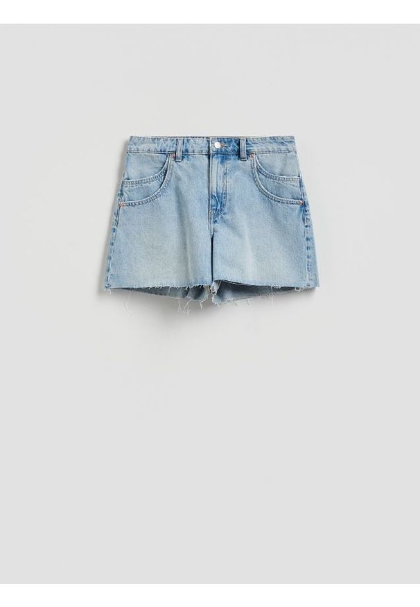 Reserved - Jeansowe szorty - niebieski. Kolor: niebieski. Materiał: jeans
