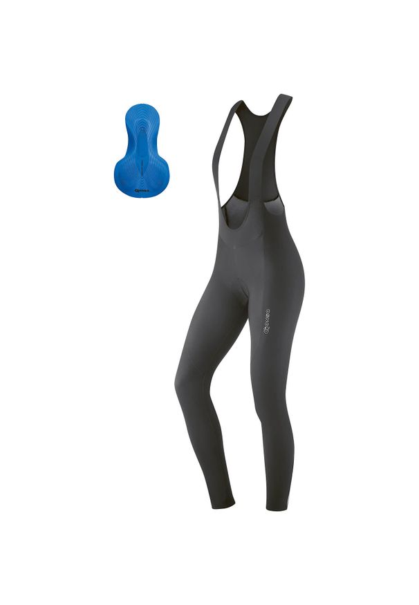 GONSO - Długie szelki damskie Gonso Stivo Tight BIB. Kolor: wielokolorowy, niebieski, czarny. Długość: długie. Sezon: zima. Sport: kolarstwo