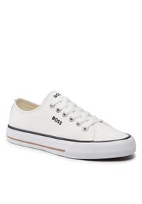 BOSS - Tenisówki Boss Aiden 50471362 10242000 01 White 100. Kolor: beżowy. Materiał: materiał