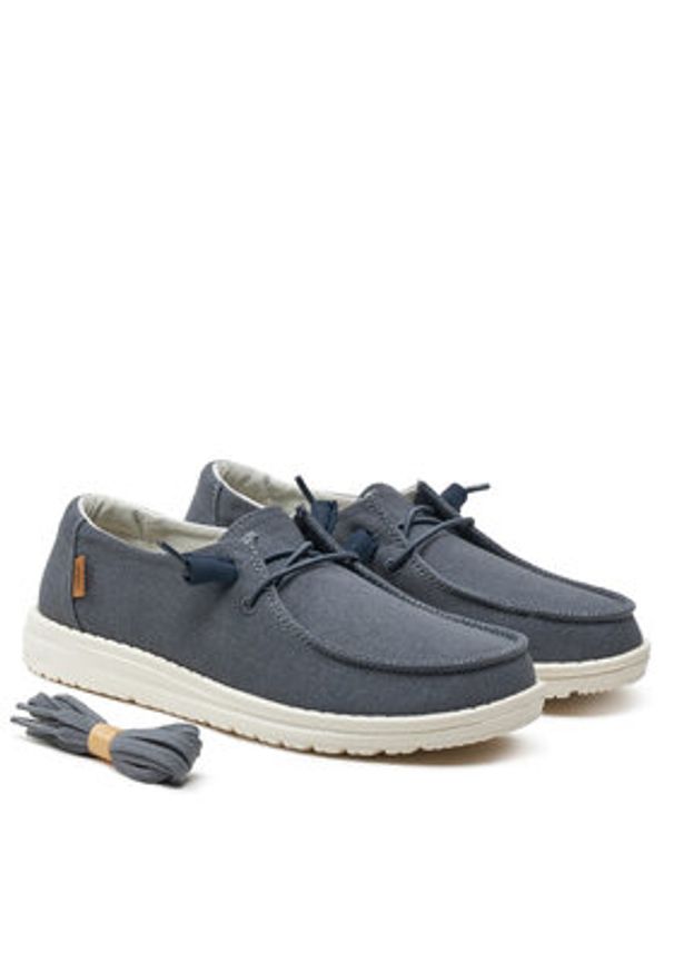 Hey dude - Hey Dude Półbuty Wendy Chambray 40058-4MQ Granatowy. Kolor: niebieski. Materiał: materiał
