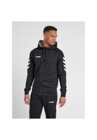 Bluza z kapturem sportowa męska Hummel Go Cotton Zip Hoodie. Typ kołnierza: kaptur. Kolor: czarny. Sport: taniec, joga i pilates