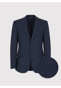 Pako Lorente - PAKO LORENTE - Marynarka garniturowa w subtelną kratę. Okazja: na studniówkę, na spotkanie biznesowe. Materiał: poliester, wełna. Styl: biznesowy #4