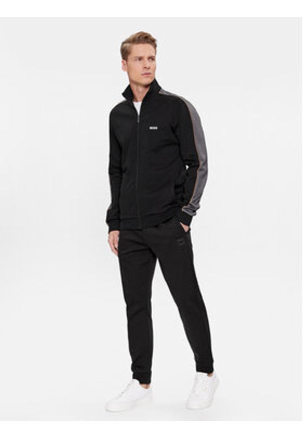 BOSS - Boss Bluza 50511041 Czarny Regular Fit. Kolor: czarny. Materiał: bawełna, syntetyk