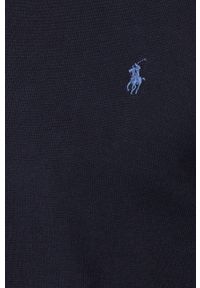 Polo Ralph Lauren - Sweter. Typ kołnierza: polo. Kolor: niebieski. Materiał: bawełna, dzianina. Wzór: gładki #4