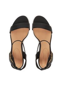 TOMMY HILFIGER - Tommy Hilfiger Espadryle Leather Ankle Strap Espad Sandal FW0FW08533 Czarny. Kolor: czarny. Materiał: skóra #6