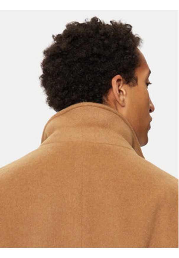 Liu Jo Płaszcz wełniany QXX009 T2583 Brązowy Regular Fit. Kolor: brązowy. Materiał: syntetyk