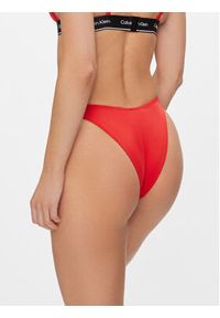 Calvin Klein Swimwear Dół od bikini KW0KW02430 Czerwony. Kolor: czerwony. Materiał: syntetyk #2