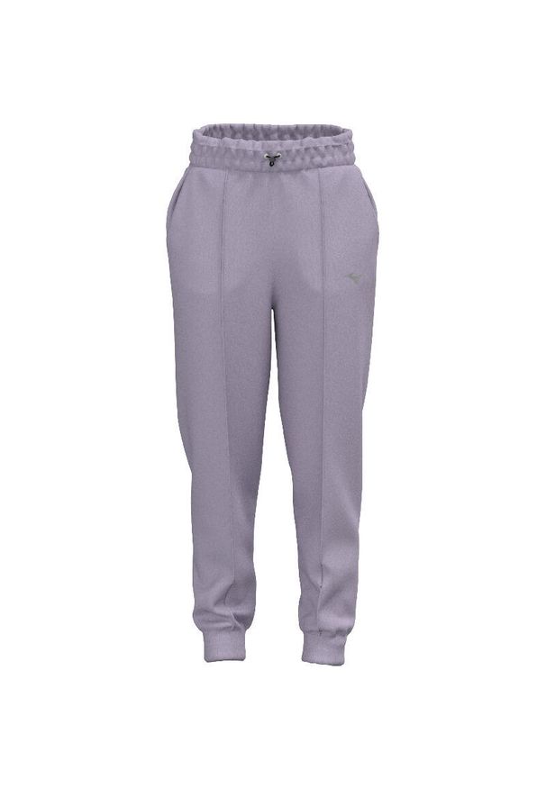 Damskie spodnie dresowe Mizuno Athletics. Kolor: fioletowy. Materiał: dresówka. Sport: fitness