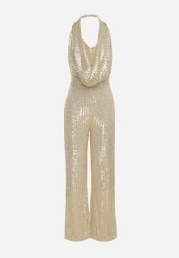 Born2be - Złoty Długi Kombinezon w Cyrkonie Inorsa. Kolor: złoty. Długość: długie #7