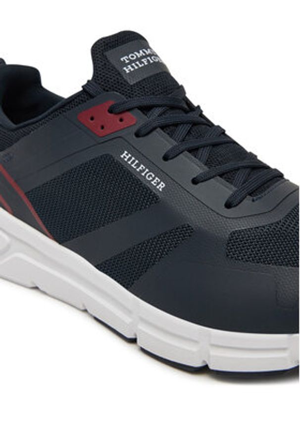 TOMMY HILFIGER - Tommy Hilfiger Sneakersy Modern Comfort Run Mix FM0FM05471 Granatowy. Kolor: niebieski. Materiał: skóra. Sport: bieganie