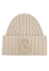 TOMMY HILFIGER - Tommy Hilfiger Czapka Th Crest Fluffy AW0AW18210 Écru. Materiał: wełna #1