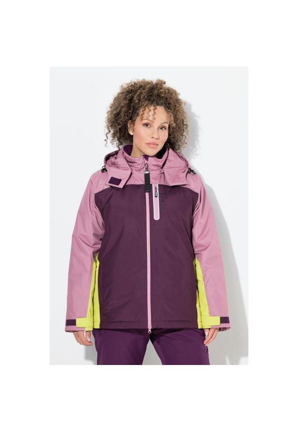 ULLA POPKEN - Damskie Kurtka sportowa HYPRAR wodoodporna kaptur. Kolekcja: plus size. Kolor: czerwony. Materiał: materiał, poliester, elastan, poliamid. Sezon: zima. Sport: narciarstwo