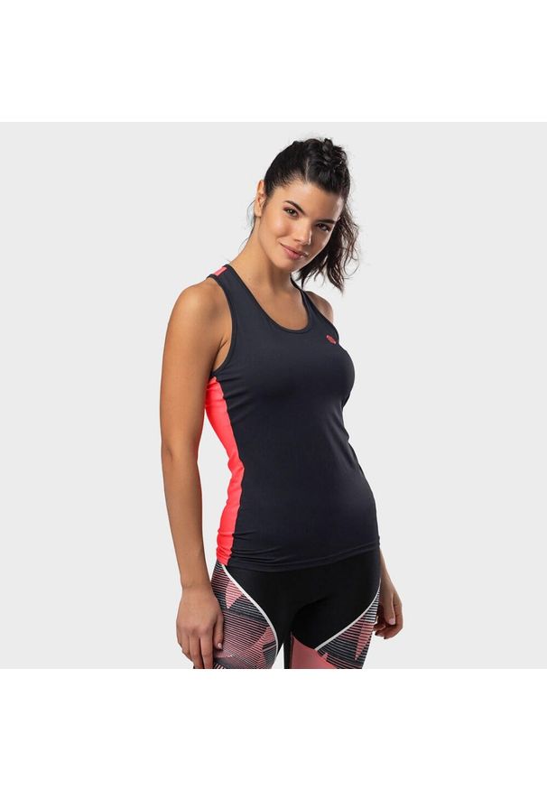 Kobieta Fitness Damska koszulka tank top All Star SIROKO Kobaltowa Czerń. Kolor: różowy, wielokolorowy, czarny. Sport: fitness