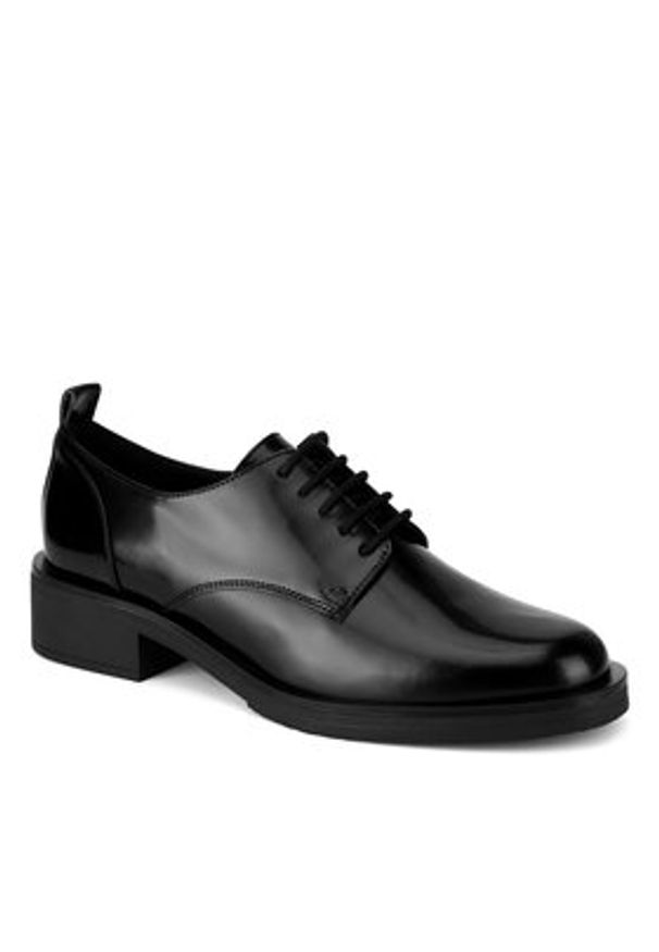 Gino Rossi Półbuty BASIMA-116002 Czarny. Kolor: czarny. Materiał: lakier, skóra