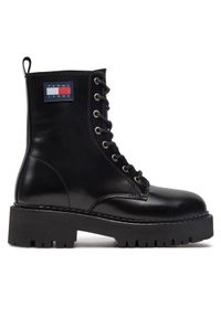 Tommy Jeans Trapery Urban Tommy Jeans Lace Up Boot EN0EN01995 Czarny. Kolor: czarny. Materiał: skóra