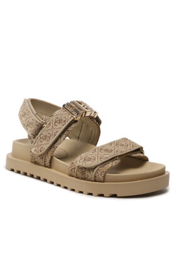 Guess Sandały Fabelis2 FL6FB2 FAL03 Brązowy. Kolor: brązowy. Materiał: materiał