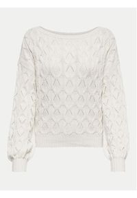 only - ONLY Sweter Brynn 15222853 Biały Regular Fit. Kolor: biały. Materiał: bawełna #2