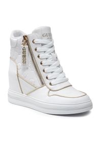 Guess - Sneakersy GUESS - Nangy FL7NNG FAL12 WHIWH. Kolor: biały. Materiał: skóra