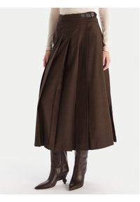 Weekend Max Mara Spódnica trapezowa Fastoso 2525106062 Brązowy Regular Fit. Kolor: brązowy. Materiał: wełna