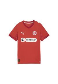 Puma - Młodzieżowa czwarta koszulka FC St. Pauli 25/26 PUMA Burnt Red White. Kolor: czerwony, biały, wielokolorowy. Sport: piłka nożna