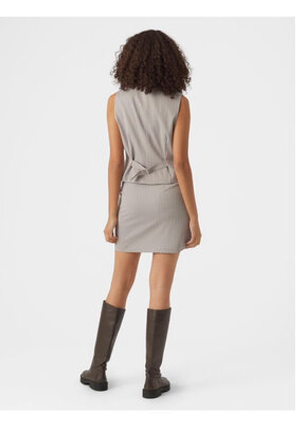 Vero Moda Spódnica mini Wendy 10301457 Szary Slim Fit. Kolor: szary. Materiał: syntetyk