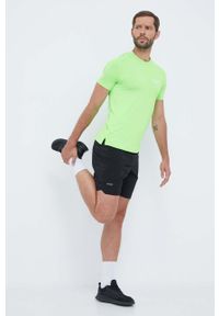 EA7 Emporio Armani t-shirt męski kolor zielony gładki. Kolor: zielony. Materiał: dzianina. Długość rękawa: krótki rękaw. Długość: krótkie. Wzór: gładki. Styl: sportowy, klasyczny #2