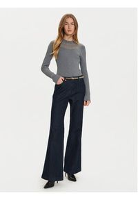 Morgan Sweter 232-MANDRIN Szary Slim Fit. Kolor: szary. Materiał: wiskoza