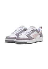 Puma - Sneakersy Rebound V6 Low PUMA White Mauve Mist Plum Jam Pink Purple. Kolor: fioletowy, różowy, biały, wielokolorowy. Sport: turystyka piesza, koszykówka