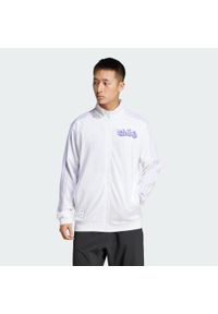 Adidas - Bluza dresowa Real Madrid. Kolor: biały. Materiał: dresówka. Sport: piłka nożna