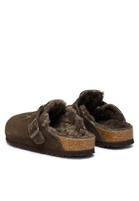 Birkenstock Klapki Boston Fur 1020529 Brązowy. Kolor: brązowy. Materiał: zamsz, skóra #6