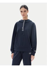 EA7 Emporio Armani Dres 7W000117 AF13135 UB102 Granatowy Regular Fit. Kolor: niebieski. Materiał: bawełna