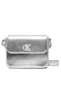 Calvin Klein Jeans Torebka IU0IU00688 Srebrny. Kolor: srebrny. Materiał: skórzane