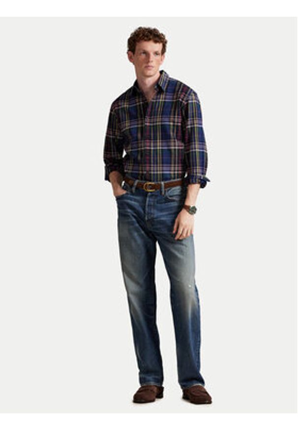 Polo Ralph Lauren Koszula 710P00524001 Kolorowy Custom Fit. Typ kołnierza: polo. Materiał: bawełna. Wzór: kolorowy