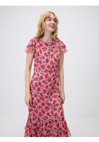 Reserved - Sukienka maxi z falbanami - wielobarwny. Materiał: tkanina. Typ sukienki: proste. Długość: maxi #1