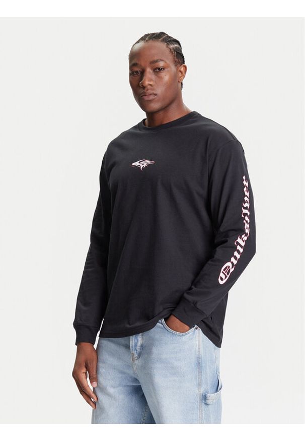 Quiksilver Bluza Mercury Old English Ls EQYZT08169 Czarny Comfort Fit. Kolor: czarny. Materiał: bawełna
