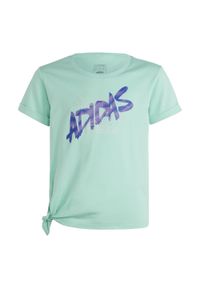 Adidas - Dance Knotted Tee. Kolor: wielokolorowy, zielony, szary