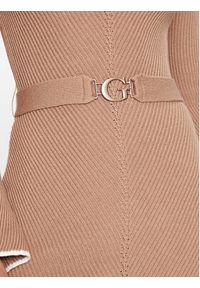 Guess Sukienka dzianinowa W3BK46 Z2WX0 Beżowy Slim Fit. Kolor: beżowy. Materiał: dzianina, syntetyk #4
