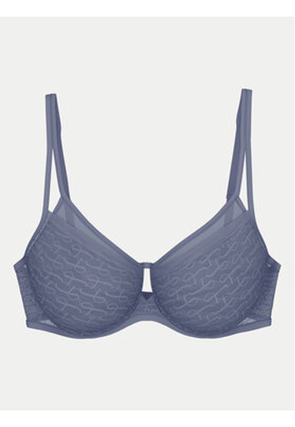 Triumph Biustonosz z fiszbiną Signature Sheer 10215906 Niebieski. Kolor: niebieski. Materiał: syntetyk