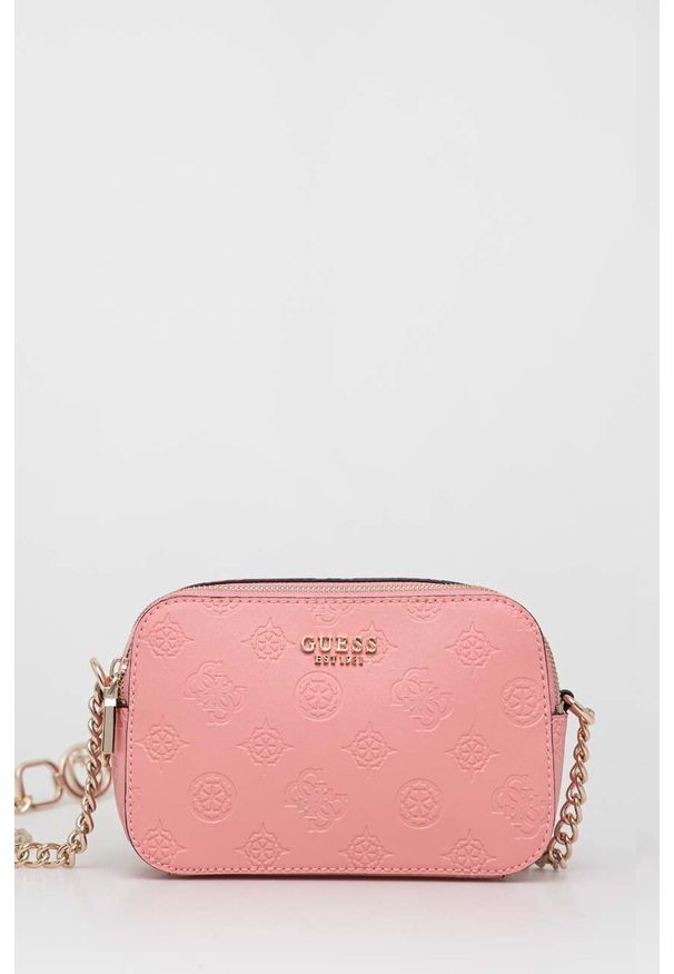 Guess torebka kolor różowy. Kolor: różowy. Rodzaj torebki: na ramię