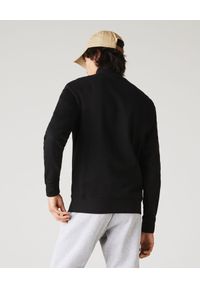 Lacoste - LACOSTE - Czarna rozpinana bluza. Okazja: na co dzień. Kolor: czarny. Materiał: dresówka, jeans, tkanina. Wzór: haft, gładki. Styl: klasyczny, sportowy, casual