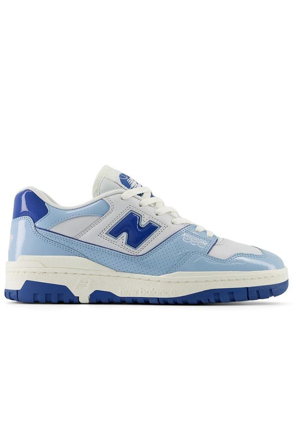 Buty New Balance BB550YKE - niebieskie. Okazja: na co dzień. Kolor: niebieski. Materiał: guma, materiał, skóra, syntetyk. Szerokość cholewki: normalna. Sport: turystyka piesza, koszykówka