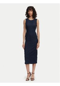 Guess Sukienka codzienna W6RK72 D6980 Granatowy Regular Fit. Okazja: na co dzień. Kolor: niebieski. Materiał: syntetyk. Typ sukienki: proste. Styl: casual #3