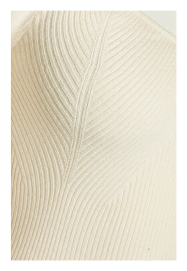 Gina Tricot Sukienka dzianinowa 20522 Écru Slim Fit. Materiał: syntetyk