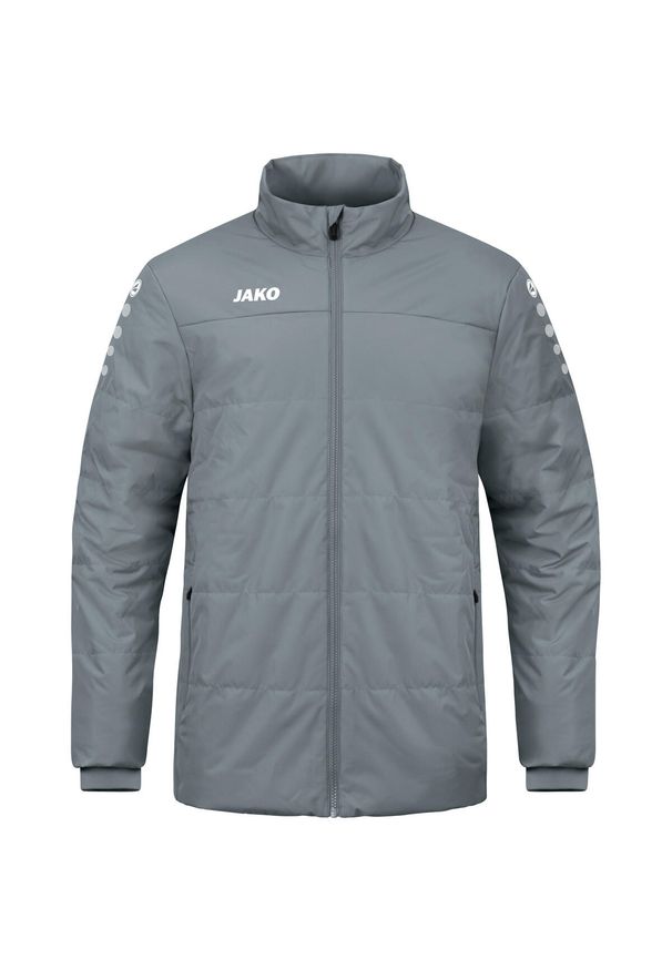 Kurtka puchowa Jako Team. Kolor: szary. Materiał: puch. Styl: elegancki