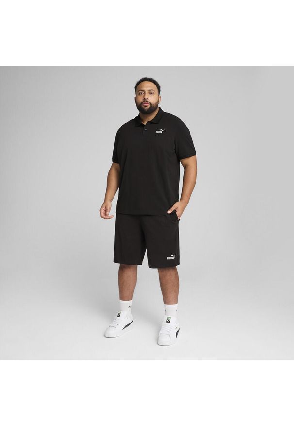 Puma - Męskie szorty Essentials 10" z logo No. 1 z dżerseju PUMA Black. Kolor: czarny. Materiał: jersey