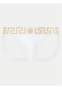 VERSACE - Versace Slipy Jock Strap AUU01017 1A10011 Biały. Kolor: biały. Materiał: bawełna