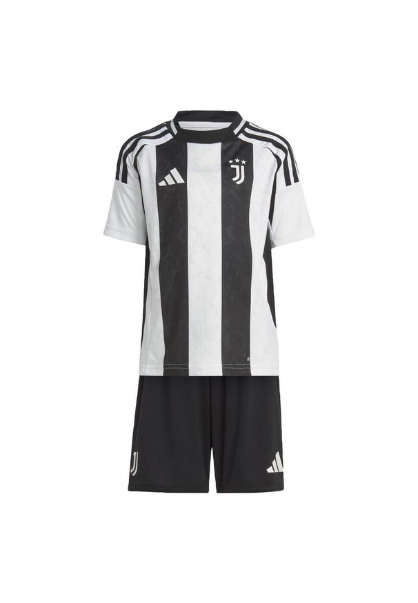 Adidas - Zestaw Juventus 24/25 Home Mini Kids. Kolor: biały, wielokolorowy, czarny. Materiał: materiał