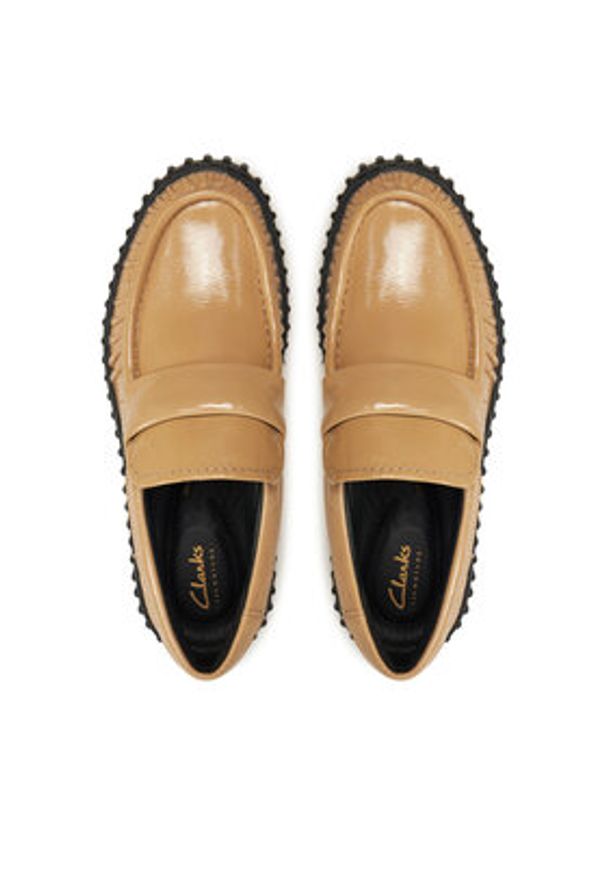 Clarks Półbuty Torhill Mocc 26179353 Beżowy. Kolor: beżowy. Materiał: lakier, skóra