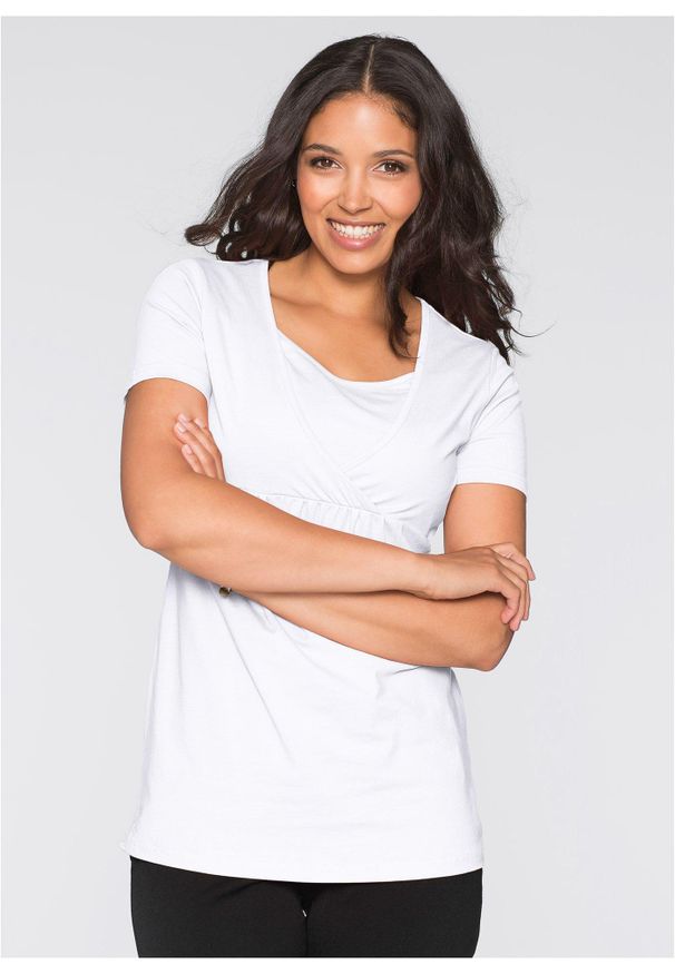 bonprix - T-shirt ciążowy i do karmienia, 2 w 1 (2 szt.). Kolekcja: moda ciążowa. Kolor: czarny. Materiał: jersey